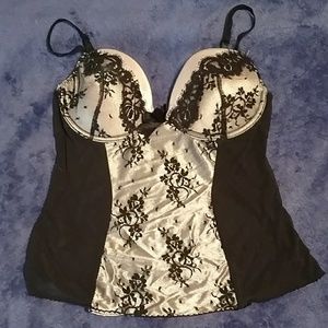 Sexy pink and black camisole/bra